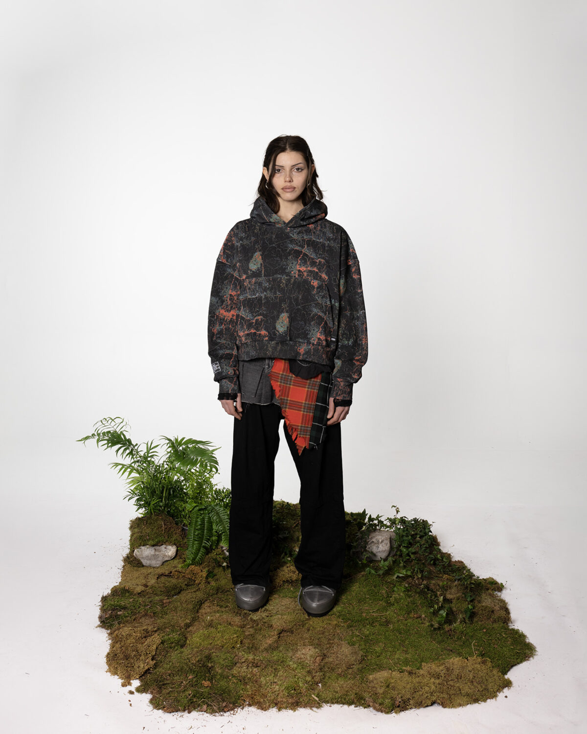 HOODIE TEXTURE RED