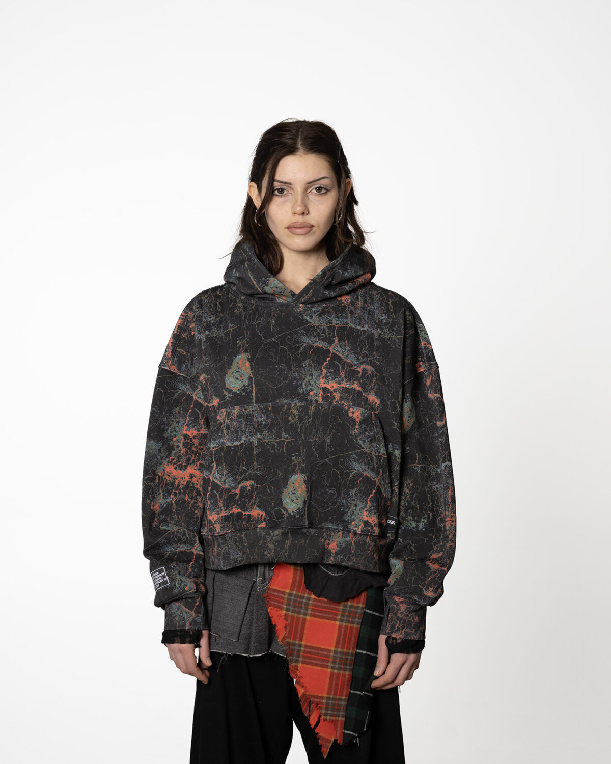 HOODIE TEXTURE RED - Image 2